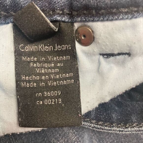 CALVIN KLEIN Curvy Boot Jeans Size 16 /33 Inseam 28” Blue - Picture 6 of 9